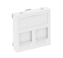 OBO Bettermann Корпус розетки компьютерной двойной тип С (прямой) 45x45 мм, 1 модуль Modul45, белый