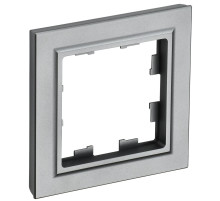 IEK BRITE BASE Сталь Рамка 1-м РУ-1-БрС