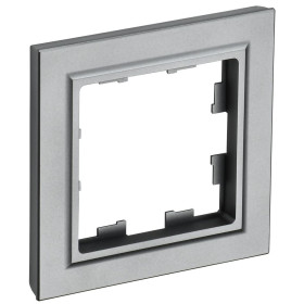 IEK BRITE BASE Сталь Рамка 1-м РУ-1-БрС