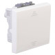 Переключатель одноклавишный модульный, Avanti, белое облако, 2 модуля