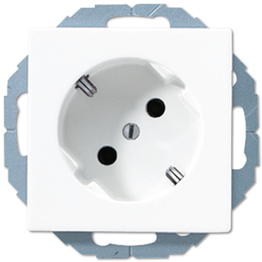 Штепсельная розетка SCHUKO 16A 250V~ , угол наклона 45 °, белый