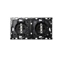Simon 100 Кит 2 поста механизм 2 розетки Schuko + суппорт