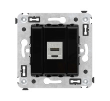DKC Avanti Компьютерная розетка RJ-45 без шторки в стену, кат.5e одинарная экранированная, 