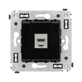DKC Avanti Компьютерная розетка RJ-45 без шторки в стену, кат.5e одинарная экранированная, 