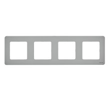 Legrand/Daccord INSPIRIA Алюминий Рамка - 4 поста.