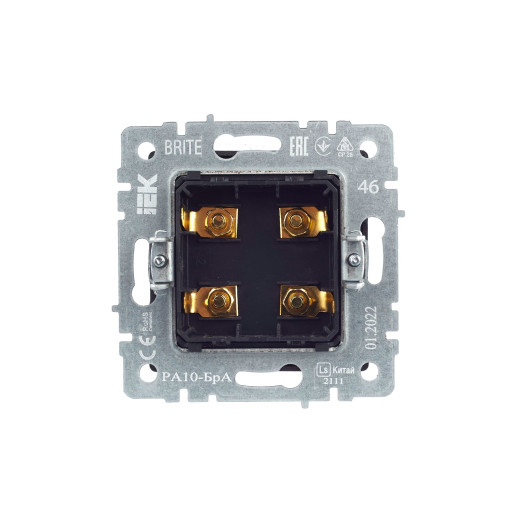 BRITE Аудиорозетка 4-мест. РА10-БрА алюм. IEK
