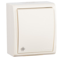 Simon 15 Aqua Бежевый Переключатель 1-клавишный перекрестный с подсветкой наружный, IP54