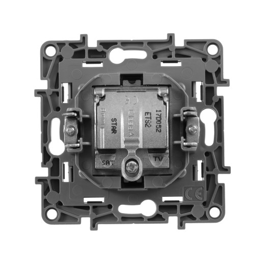 Розетка TV-SAT - Legrand Etika - двухкабельная - алюминий