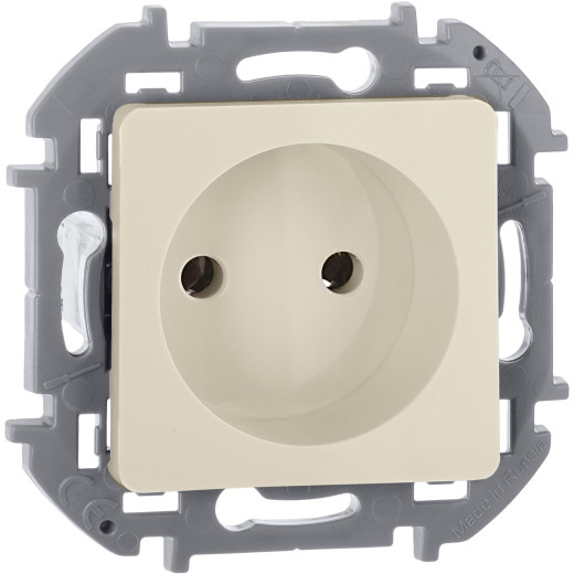 Розетка без заземления - Legrand/Daccord Inspiria - без шторок 16А 250В винтовые зажимы - слоновая кость