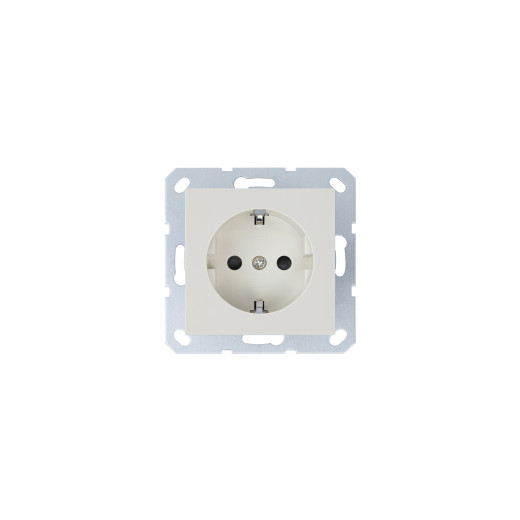 G Слоновая кость Розетка с/з со шторками 16A 250V~ 2P+T