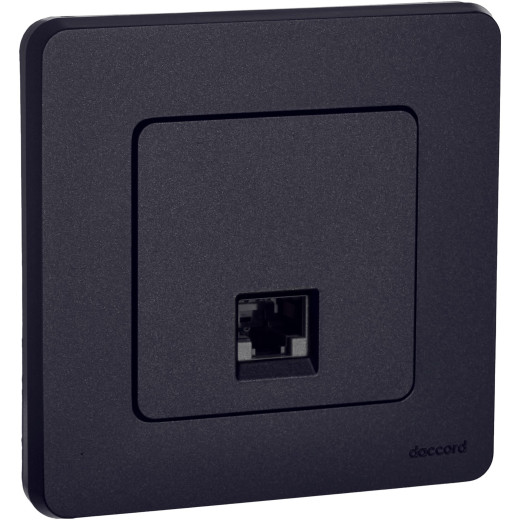Розетка компьютерная RJ45 категория 5e UTP - Legrand/Daccord Inspiria - антрацит