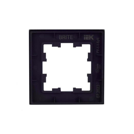 BRITE Рамка 1-мест. РУ-1-1-БрЧ металл черн. IEK