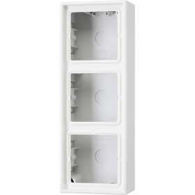 JUNG LS 990 Белая Коробка для накладного монтажа 3-кратная