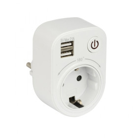 EKF PROxima Розеточный блок SB-01 (розетка 2P+E 16А, 2 USB разъема 5V 2,1A).