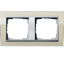 Gira Event Clear Песочный/Алюминий Рамка 2-ая