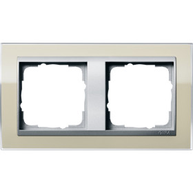 Gira Event Clear Песочный/Алюминий Рамка 2-ая