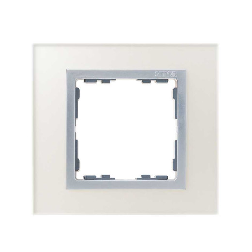 Simon 82 Серебро/Алюминий/Стекло Рамка на 1 пост