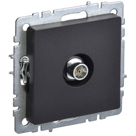 IEK BRITE BASE Черный Розетка TV оконечная РТВ11-0-БрЧ