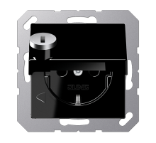 JUNG SCHUKO® розетка с замком, чёрная