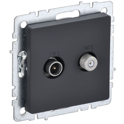 BRITE Роз. двойная TV+SAT РТВ/РСп12-БрГ граф. IEK