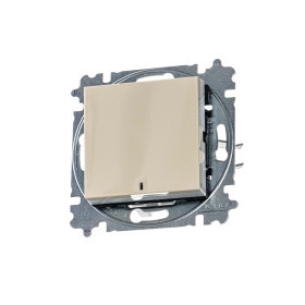 ABB EPJ Levit слоновая кость / белый Выключатель 1-клавишный с подсветкой