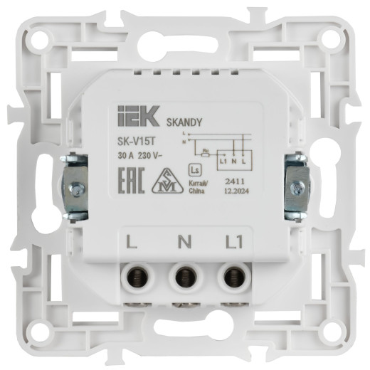 SKANDY Выключ. карточный 30А SK-V15T титан IEK
