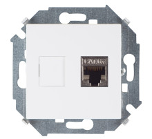 Simon 15 Белая Розетка компьютерная RJ45 кат.6A (АМР, FTP)