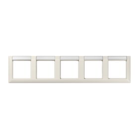 JUNG Рамка 5-кратная с полем для надписи для горизонтальной установки слоновая кость