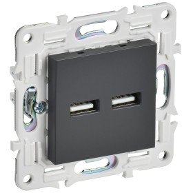 IEK SKANDY Титан Розетка USB A+A 3,1А SK-R15T