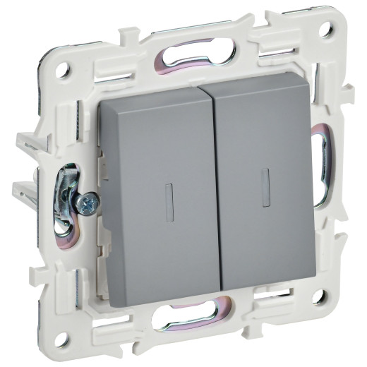 SKANDY Выключ. 2-кл. с инд. 10А SK-V09Gr сер. IEK