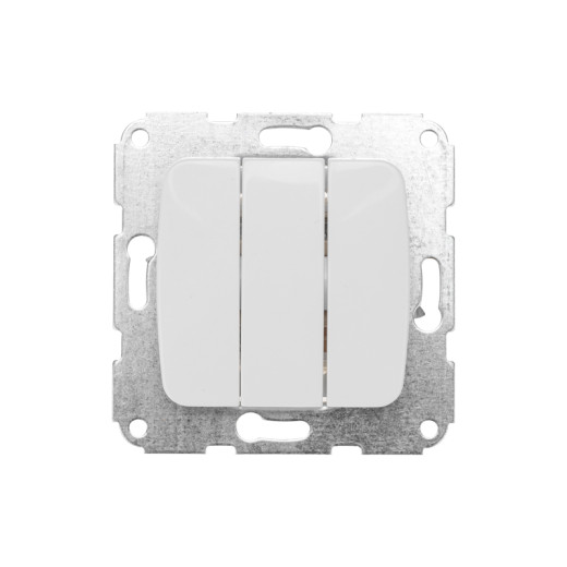 DEA Выключатель 3кл с/у 10А меx. Бел KRANZ