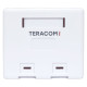 Корпус настенной розетки TERACOM PRO на 2 модуля Keystone со шторками и маркерами белый