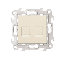 Simon 24 Слоновая кость Розетка для передачи данных 2xRJ45 Cat.6 UTP