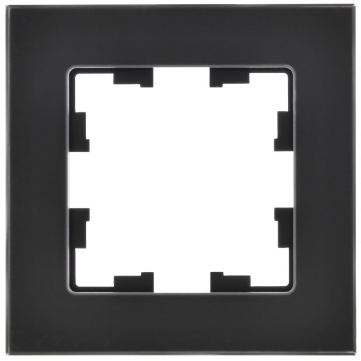 BRITE Рамка 1-мест. РУ-1-2-Бр стекло черн. матовый IEK