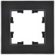 BRITE Рамка 1-мест. РУ-1-2-Бр стекло черн. матовый IEK