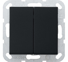 Gira Двухклавишный выключатель с самовозвратом 10А 250В, вертикальный