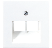 JUNG AS 500 Белая Накладка 2-ой наклонной ТЛФ/комп розетки (подходит к серии Ecoprofi)