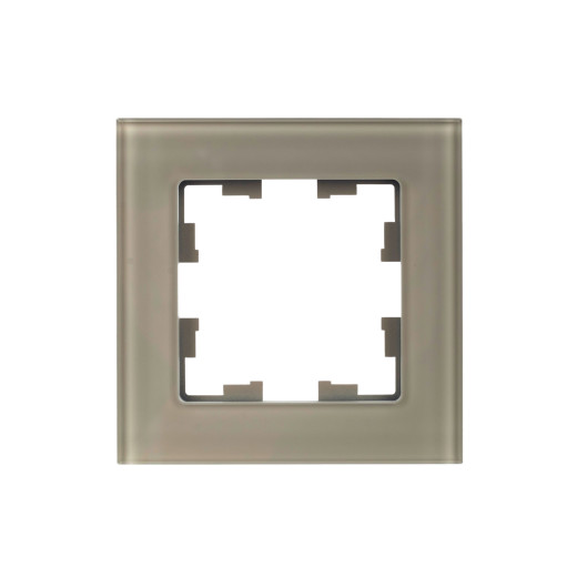 BRITE Рамка 1-мест. РУ-1-2-БрД стекло дым. IEK