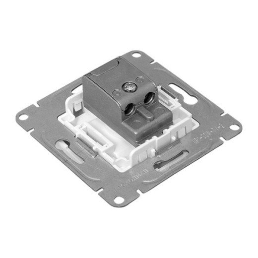 Механизм розетки TV, опроходная, белый Эпика EKF