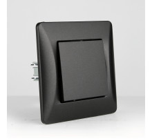 Переключатель одноклавишный перекрестный (антрацит)