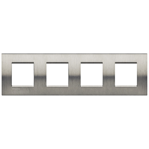 Livinglight Рамка прямоугольная, 4 поста, цвет Фактурная сталь