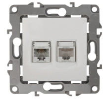 ЭРА Розетка Серия 12 12-3109-02 комбинированная RJ45+RJ11 IP20 слоновая кость