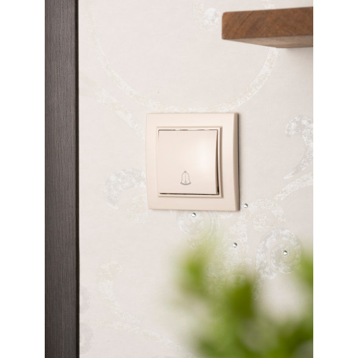 Минск Кнопка звонка СП, 10А, бежевый EKF