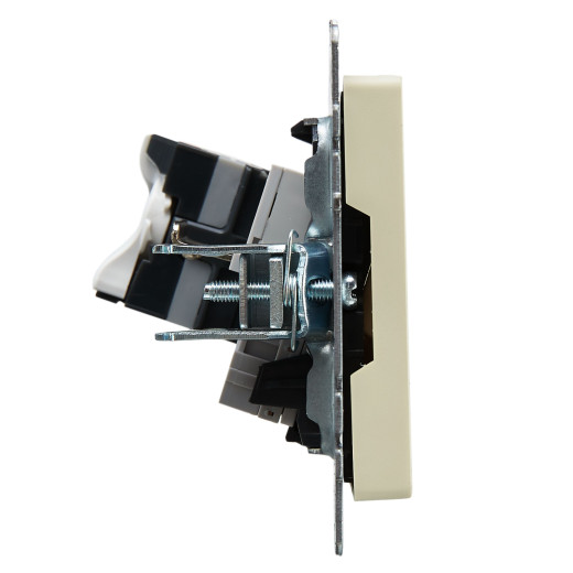 BRITE Роз. двойная RJ11+RJ45 кат.5E РК/Т12-БрКр беж. IEK