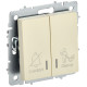 BRITE Выключ. 2-кл. с инд. отел. 10А ВС10-2-9-БрКр беж. IEK