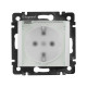 Розетка с заземлением IP44 - Legrand Valena - со шторками с защитной крышкой 16А 250В винтовые зажимы - белый