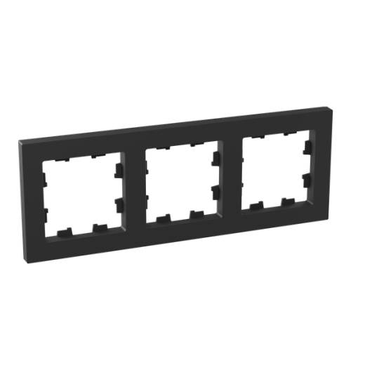 3 - местная рамка, чёрная, пластик Эпика EKF
