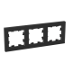 3 - местная рамка, чёрная, пластик Эпика EKF