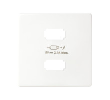 Simon 82 Detail Белый Накладка для зарядного устройства 2*USB