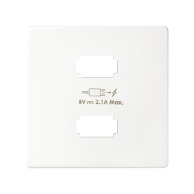 Simon 82 Detail Белый Накладка для зарядного устройства 2*USB